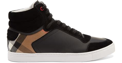 burberry men's reeth leather high-top sneakers|Burberry Men's Reeth High Top Sneakers .